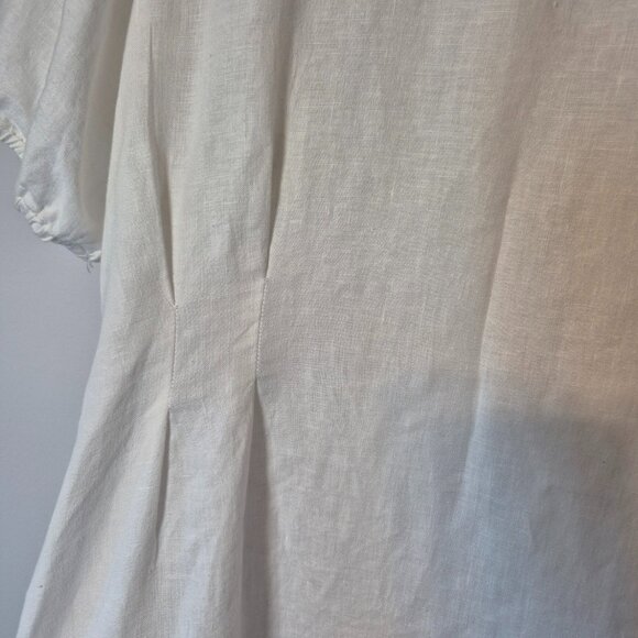 Aritzia Wilfred Caprice White 100% Linen Dress Size Large - Picture 10 of 12